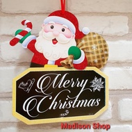 Best Product) Merry Christmas Santa Writing Hanger Christmas Gift Krans Wreath