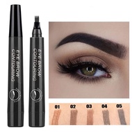 SUAKE 4 Point Eyebrow Pencil Waterproof Long Lasting 4 Fork Tip Brow Pen Microblade Brow Pencil