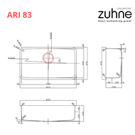 ZUHNE Ari Stainless Steel Undermount Kitchen Sink Made in Korea