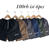 Men's 6-Piece Parachute Shorts with Zipper Pockets