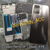 Casing hausing fullset frame lcd Oppo A94 / Reno 5F Cessing hausing + Frame middle bone