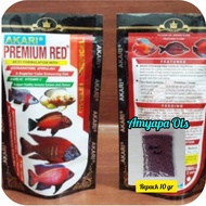 Akari Premium Red Cichlid Repack 10g Pakan Pelet Ikan Hias Channa Parrot Oscar Ori channa asiatica w