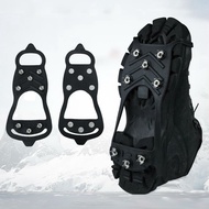 FAUSE 1 Pair 8 Nails Ice Floes Gripper Shoes Snow Crampons Anti-Slip Ice Gripper Hiking Cleats Spike