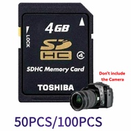 50PCS 100PCS 4GB Toshiba 4GB SD SDHC Class 4 Flash Memory Card C4 P-SDHC4G4 Genuine For Digatal Came