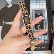 Mishali/Mishali Small Fragrance Style Square High-end Womens Steel Belt Leather Chain Niche Womens W