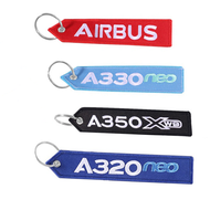 Keychain Double-sided Embroidery Aviation Key Ring Chain for Aviation Gift Strap Lanyard