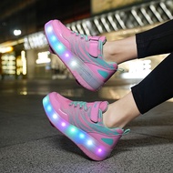 Children's Heelys Single and Double Wheel Invisible Roller Shoes Detachable Rechargeable Roller Shoe