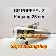 Slincer Silincer Knalpot Racing SJ88 GP POPEYE J2 Panjang 25 cm