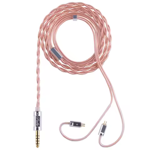 PULA HIFI Earphone IEM Cable Single Crystal Copper Upgrade Wire 2.5/3.5/4.4 mm Type C Plug 0.78mm 2 