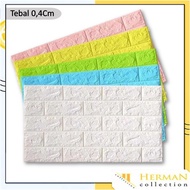 HC 3D Foam Wall Wallpaper Plain Star Brick Motif Size 37.5 x 70 CM Waterproof Brick Sticker Wallpape