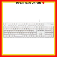 ELECOM Keyboard Wired Membrane Full Keyboard White TK-FCM104XWH