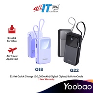 Yoobao Q18 / Yoobao Q22 20000mAh Powerbank Fast Charge Digital Display Replacement by Yoobao LQ20