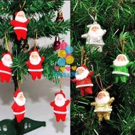 GANTUNGAN Santa Christmas Tree Decorations Santa Christmas Hanging Decorations (1 set of 6 pieces)