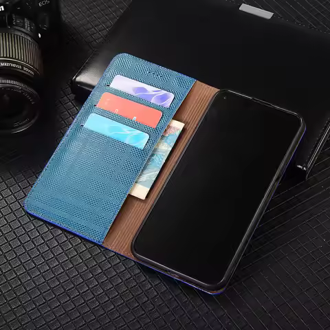 Cross grid Genuine Leather Flip Case For Asus Zenfone 5 5Z 6 7 8 9 10 11 12 ZS620KL ZE620KL ZS630KL 