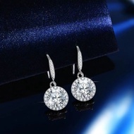 Anting Moissanite Asli Berlian Anting Gra Sertifikat Anting Ori Perak