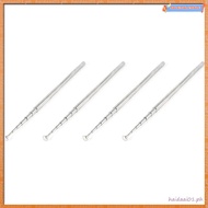 [Q H B W] 4X Silver Tone FM Radio TV 7 Sections Telescoping Antenna Aerial 38 inch 97cm
