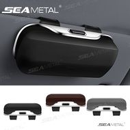 SEAMETAL Car Sun Visor Glasses Box Portable Press Switch Holder Lenses Storage Box