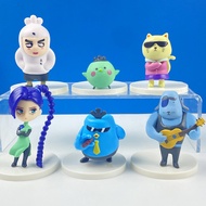 4Pcs/6Pcs/Set Anime Scissor Seven Figure Killer Seven Scissor Seven Chicken Assassin Q Version PVC A