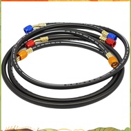 1.8M 3 Set Black Anti-Explosion Refrigerant Tube 1.8M 3 Pcs Refrigerant Tube Hose Tube Kit for R12, 