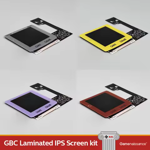GBC Laminated IPS Screen IPS LCD Panel Kit for Gameboy Color Backlight Logo Gamenaissance