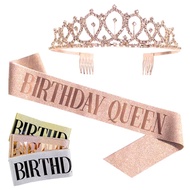 Bling Rhinestone Crystal Crown Tiara Birthday Anniversary Decoration Happy 18 21 30 40 50th Birthday