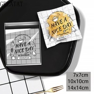 GREATAT 100Pcs OPP Self Adhesive Pouch, Transparent Have A Nice Day Candy Gift Bags,  Party Decor Pl