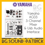 Yamaha AG03 3-Channel Mixer & USB AUDIO INTERFACE
