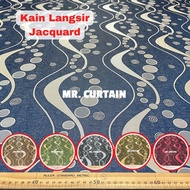 Kain Meter Langsir Jacquard Tebal Murah Bidang 55" Sesuai DIY Curtain / Kusyen Cushion / Alas Meja Kerusi Sofa Cover