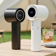 GS9 Portable Mini Fan, 100-speed jet, 6000mAh, LED display, handheld turbine airflow  GS9 Kipas Mini
