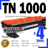 4x DR1000 DRUM TN1000 TONER Cartridge Compatible Brothe* HL 1110 DCP 1510 MFC 1810 MFC 1815 HL 1210W