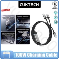 CUKTECH C2C515 2-in-1 TYPE-C Data Cable 100W Super Fast Charging Cable