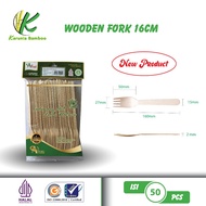 ATOZ disposable wooden fork, 50 pcs disposable wooden fork 16cm