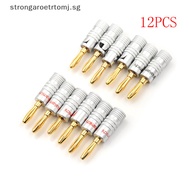 Strongaroetrtomj 12Pcs Golden Nakamichi Speaker Banana Plug Connector Adapter Connectors SG