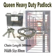 Queen Heavy Duty Padlock Pad Lock Stainless Steel with 3 keys/ Gate Lock/ Door Lock/ Yale/ BTO Lock