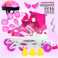 Kasut Roda Budak Perempuan FREE BAG Kanak Lelaki Roller Kids Inline Skate Beginner Sepatu Roda Kanak