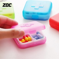 ZDC Mini Pill Box Organizer Portable Travel Pocket Purse Medicine Case 4 Grid Medicine Pill Box