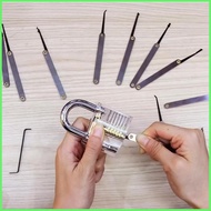 Lock Pick Set Professional Lock Pick Training Set Portable Metal Decoder Tool for Training Sheds Ind