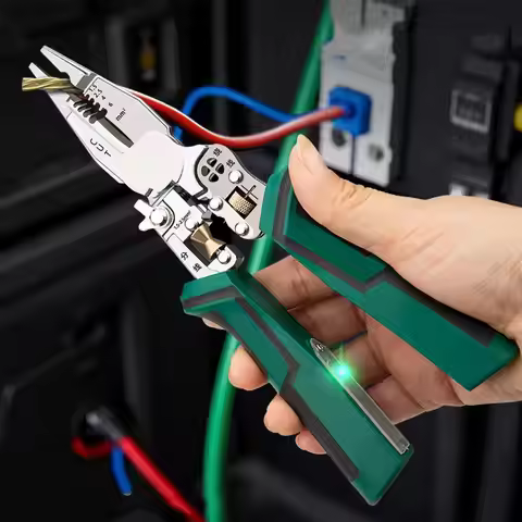 9 In 1 Wire Stripper Steel Electrician Cable Multi Wire Crimping Winding Cutter Pliers Splitting Cla