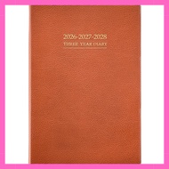 Diary 2026-2027-2028 A5 3-Year Continuous Journal 14.7×21.4cm 【3-Year Diary】2026 Diary in Brown (Sta