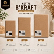 Samson Kraft Brown Paper 300 gsm A5 Size A4/ F4/ Original