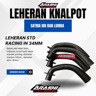 Leher Knalpot Satria 2 Tak Hiu Lumba fulpres plat tebal 1 mm pnp siap pasang Ahm vnd rtx el9 nxl vnd