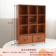 Zakka ชั้นวางนิตยสารทำจากไม้แนววินเทจชั้นวางกล่องไม้เก็บของทำเก่าแบบตั้งโต๊ะของใช้ในสำนักงานชั้นจัดร