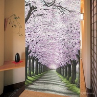 Avenue Applicable Cherry Blossom Home Fabric Cotton Linen Uniform Door Curtain Western Restaurant Cu