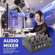 EQ-7 Car Audio Headset Amplifier 7-Band EQ Equalizer 2 Channel Audio Mixer Equalizer Digital Sound E