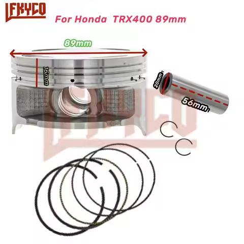 Motorcycle Engine Piston Rings Bore 89mm for Honda TRX400 Sportrax 400 TRX400EX TRX400X 1999-2014 Pi