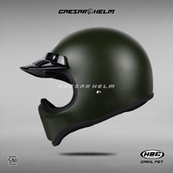 HBC Cakil Pet Solid - Army Doff - Retro Helmet