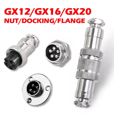 5/20 Pcs GX12 GX16 GX20 2 3 4 5 6 7 8 9 10 12 14 15 Pin Male&Female Docking Aviator Aviation Plug So