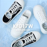 KIM&CO. (KF017W) รองเท้าผ้าใบกันน้ำแฟชั่นผู้หญิง เหยียบส้นได้ไม่เสียทรง สไตล์มินิมอล พื้นนุ่มสบาย ไม