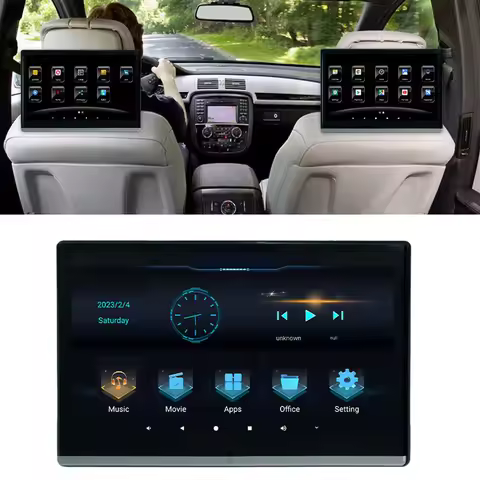 13.3 Inch Headrest TV 4K Car Monitor Android 11.0 Multifunction Tablet Touch Screen WiFi/Bluetooth/U