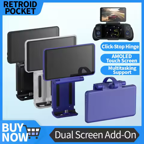 Retroid Dual Screen Add-on 5.5 inch OLED Back Clip Screen For Retroid Pocket 5 RP5/RPmini V2/RP4 Pro